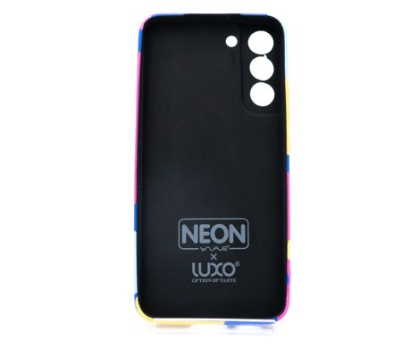 Силіконовий чохол WAVE NEON X LUXO Minimalistic для Samsung S22 Plus Full camera blue/bright pink