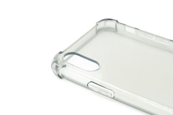 Чохол (TPU) Getman Ease logo для iPhone X/XS clear gray з посиленими кутами