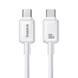Кабель Baseus Crystal fast Charging Type-C to Type-C 100W 1m white