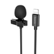 Мікрофон петличний HOCO L14 Lightning black