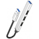 USB Hub Hoco HB26 4 in 1 (USB to USB3.0+USB2.0*3) silver