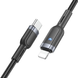 USB кабель HOCO U117 Grand PD Intelligent power-off cargng data cable Lightning to Type-C black