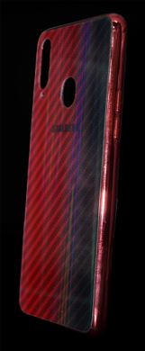 Накладка Carbon Gradient Hologram для Samsung A20s/A207 red/blue