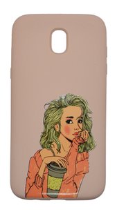 Силіконовий чохол Full Cover MyPrint для Samsung J530 pink sand Дівчина1