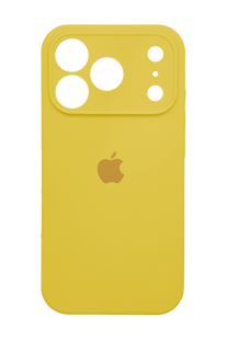 Силіконовий чохол Full Cover для iPhone 17 Pro yellow Full Camera