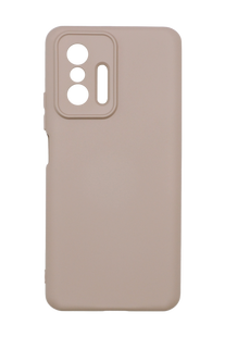Силиконовый чехол SMTT для Xiaomi Mi 11T pink sand Full Camera с микрофиброй