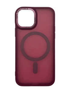 Чохол TPU+PC Space Magnetic Color with Magsafe для iPhone 14 bordo