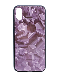 Накладка Glass Case Фольга для iPhone X/XS pink