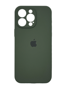 Силіконовий чохол Full Cover для iPhone 15 Pro cyprus green Full Camera