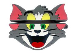Чохол силіконовий Tom&Jerry для Apple AirPods Pro + (з карабіном) Tom/grey