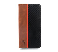 Чохол книжка Carbon для Xiaomi Redmi 8 brown/black (4you)