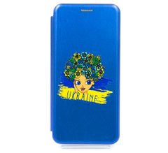 Чохол книжка Original шкіра MyPrint для Samsung A03 Core blue (Дівчинка-Україна)