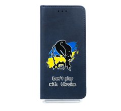 Чехол книжка TPU Magnet MyPrint для Xiaomi Redmi Note 6 Pro black (Dont play with Ukraine)
