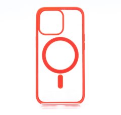 Чохол Color+MagSafe для iPhone 13 Pro clear/red