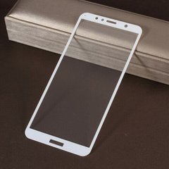 Защитное 2.5D стекло Full Coverage для Huawei Y6 2018 white Glasscove