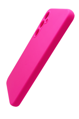 Силіконовий чохол Softy для Samsung S25 barbie pink (rose) Full Camera з мікрофіброю