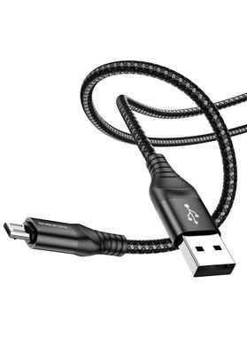 USB кабель Borofone BX56 Delighful USB to Micro-USB 1m black
