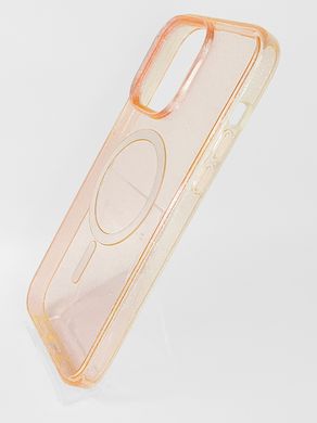 Чохол TPU Galaxy Sparkle MagSafe для iPhone 15 Pro gold+glitter