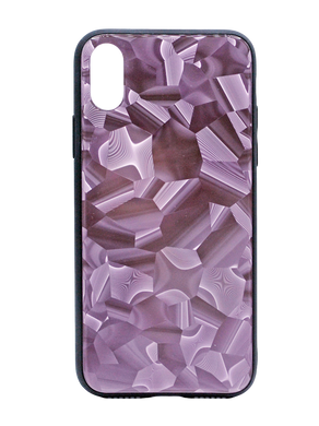 Накладка Glass Case Фольга для iPhone X/XS pink