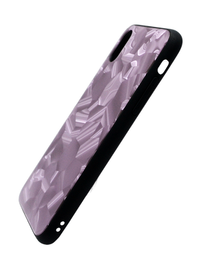 Накладка Glass Case Фольга для iPhone X/XS pink