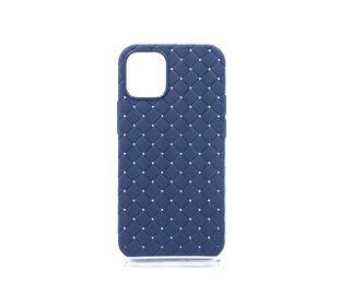 Силиконовый чехол Weaving case для iPhone 12 mini blue (плетенка)