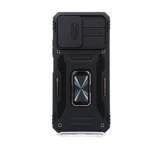 Чехол Camshield Army Ring для Xiaomi Poco X5 5G/Note 12 5G black противоударный шторка/защита камеры