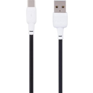 USB кабель Gelius Full Silicone GP-UCN001C Type-C 1.2m (18W) black/white