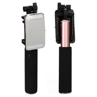 Селфи палка Monopod Flash Mirror Benk pink