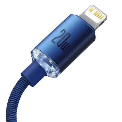 Кабель Baseus Crystal Shine series Type-C to Lightning 20W 1.2m blue