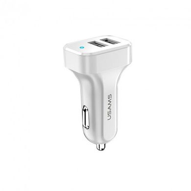 Автомобильное зарядное устройство Usams US-CC087 C13 2.1A 2usb white