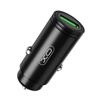 Автомобільний зарядний пристрій XO CC39 QC3.0 1USB/18W+ USB Lighting black
