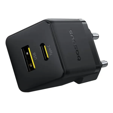 Сетевое зарядное устройство Baseus Palm Fast Charger 20W (Type-C+USB) black