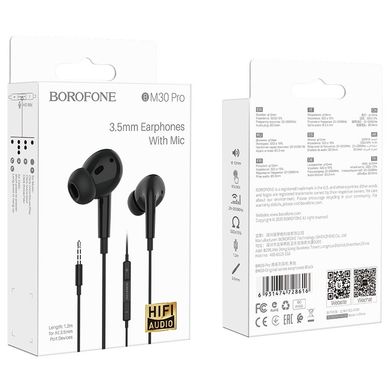 Наушники Borofone BM30 Pro Original series with mic black