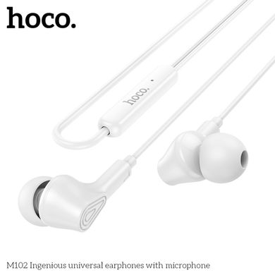 Навушники Hoco M102 Ingenious universal з мікроф. white