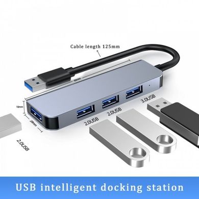 USB HUB 4 port BYL-2013U gray