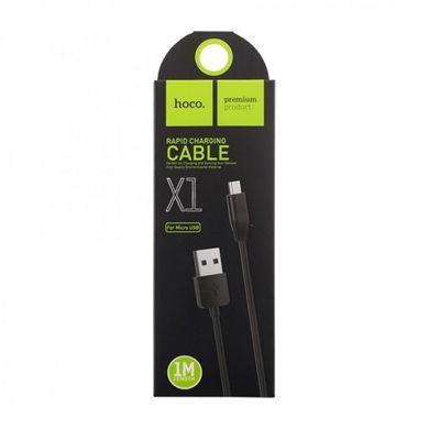 USB кабель HOCO X1 Rapid micro 2.4A 1m black