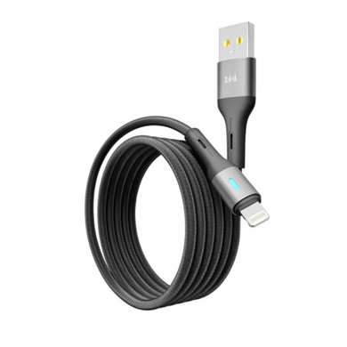USB кабель YOKI LED YK-LE17 Lightning 2.4A 1.2m black