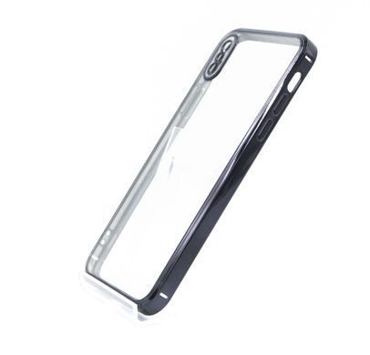 Силіконовий чохол Сlear для iPhone X/XS black Full Camera з глянсовою окантовкою