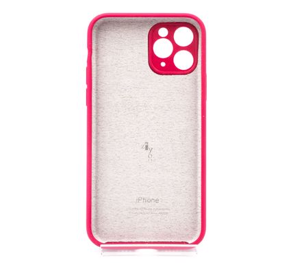 Силіконовий чохол Full Cover для iPhone 11 Pro rose red Full Camera