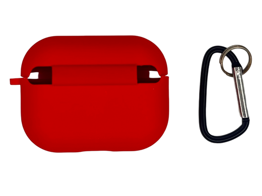 Чохол for AirPods Pro силіконовий red з мікрофіброю