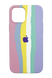 Силіконовий чохол Full Cover для iPhone 12 Pro Max Rainbow №3