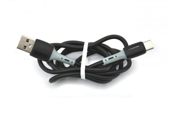USB кабель 4YOU Rosko Type-C 3A Soft Silicone black/gray