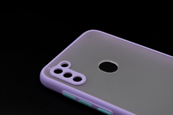 Чехол 2 в 1 Matte Color для Samsung A11 lilac/blue