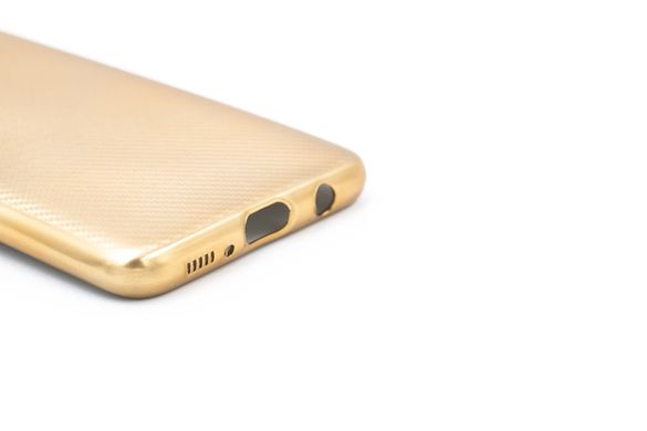 Силиконовый чехол для Samsung S8 ребристый золотой