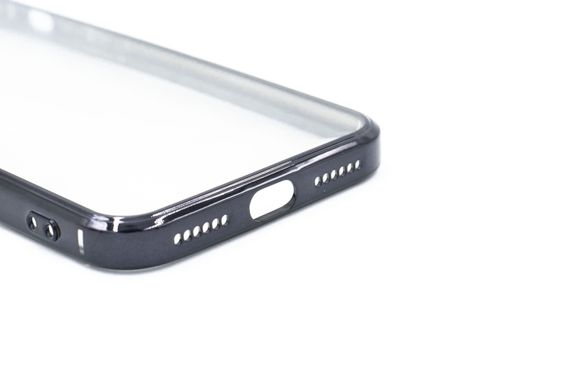 Силіконовий чохол Сlear для iPhone X/XS black Full Camera з глянсовою окантовкою