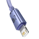 Кабель Baseus Crystal Shine Series CAJY000005 Lightning 2.4A 1.2m purple