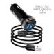Автомобільний зарядний пристрій HOCO Z40 Superior 2USB/2,4A + Lightning Cable Black
