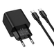 Мережевий зарядний пристрій Hoco CS84A Excellent with digital displPD30W+QC3.0 Type-C toType-C black
