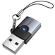 Перехідник HOCO UA46B USB Male to Type-C female USB3.0 grey