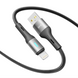 USB кабель YOKI LED YK-LE17 Lightning 2.4A 1.2m black